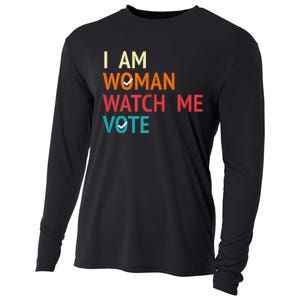 I Am Woman Watch Me Vote Kamala Harris 2024 Cooling Performance Long Sleeve Crew