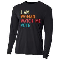 I Am Woman Watch Me Vote Kamala Harris 2024 Cooling Performance Long Sleeve Crew