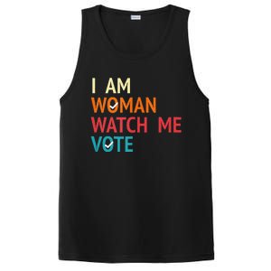 I Am Woman Watch Me Vote Kamala Harris 2024 PosiCharge Competitor Tank