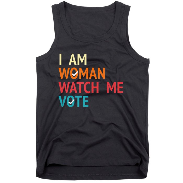 I Am Woman Watch Me Vote Kamala Harris 2024 Tank Top