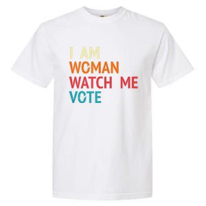 I Am Woman Watch Me Vote Kamala Harris 2024 Garment-Dyed Heavyweight T-Shirt