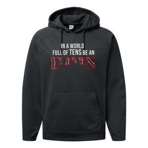 In A World Of Tens Be An Eleven Eleven Year Old Birthday Performance Fleece Hoodie