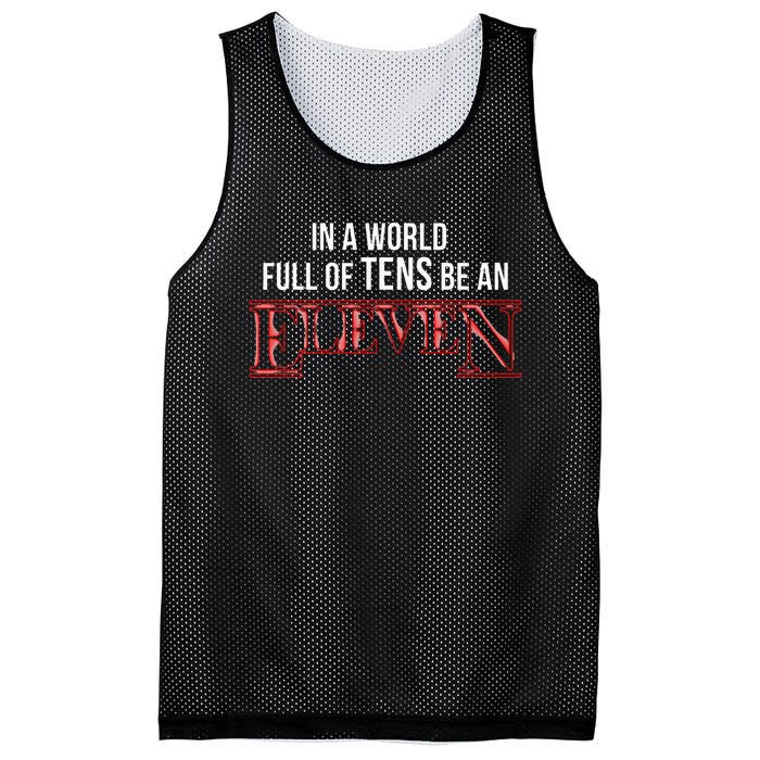 In A World Of Tens Be An Eleven Eleven Year Old Birthday Mesh Reversible Basketball Jersey Tank