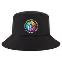 In A World Where You Can Be Anything Be Kind Rainbow Flower Cool Comfort Performance Bucket Hat