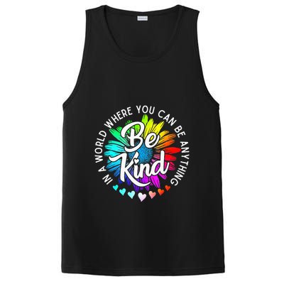In A World Where You Can Be Anything Be Kind Rainbow Flower PosiCharge Competitor Tank