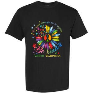 In A World Where You Can Be Anything Be Kind Autism Awareness Garment-Dyed Heavyweight T-Shirt