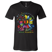 In A World Where You Can Be Anything Be Kind Autism Awareness V-Neck T-Shirt