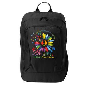 In A World Where You Can Be Anything Be Kind Autism Awareness City Backpack