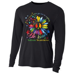 In A World Where You Can Be Anything Be Kind Autism Awareness Cooling Performance Long Sleeve Crew