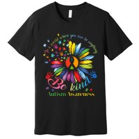 In A World Where You Can Be Anything Be Kind Autism Awareness Premium T-Shirt