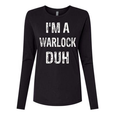 Im A Warlock Duh Halloween Costume Womens Cotton Relaxed Long Sleeve T-Shirt