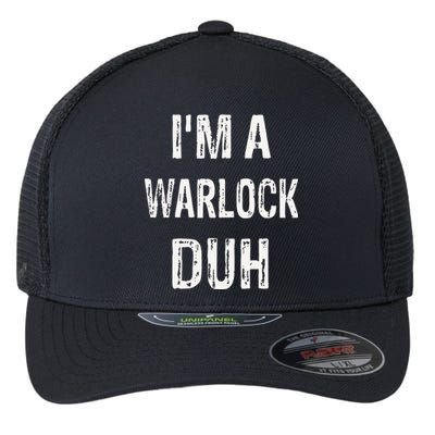 Im A Warlock Duh Halloween Costume Flexfit Unipanel Trucker Cap