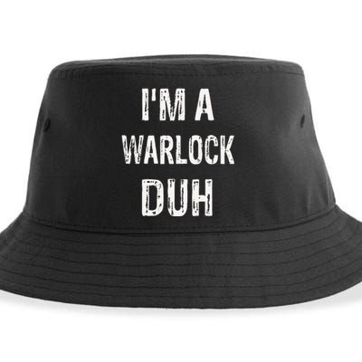 Im A Warlock Duh Halloween Costume Sustainable Bucket Hat