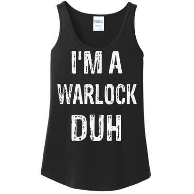 Im A Warlock Duh Halloween Costume Ladies Essential Tank