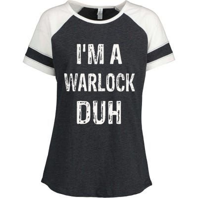 Im A Warlock Duh Halloween Costume Enza Ladies Jersey Colorblock Tee