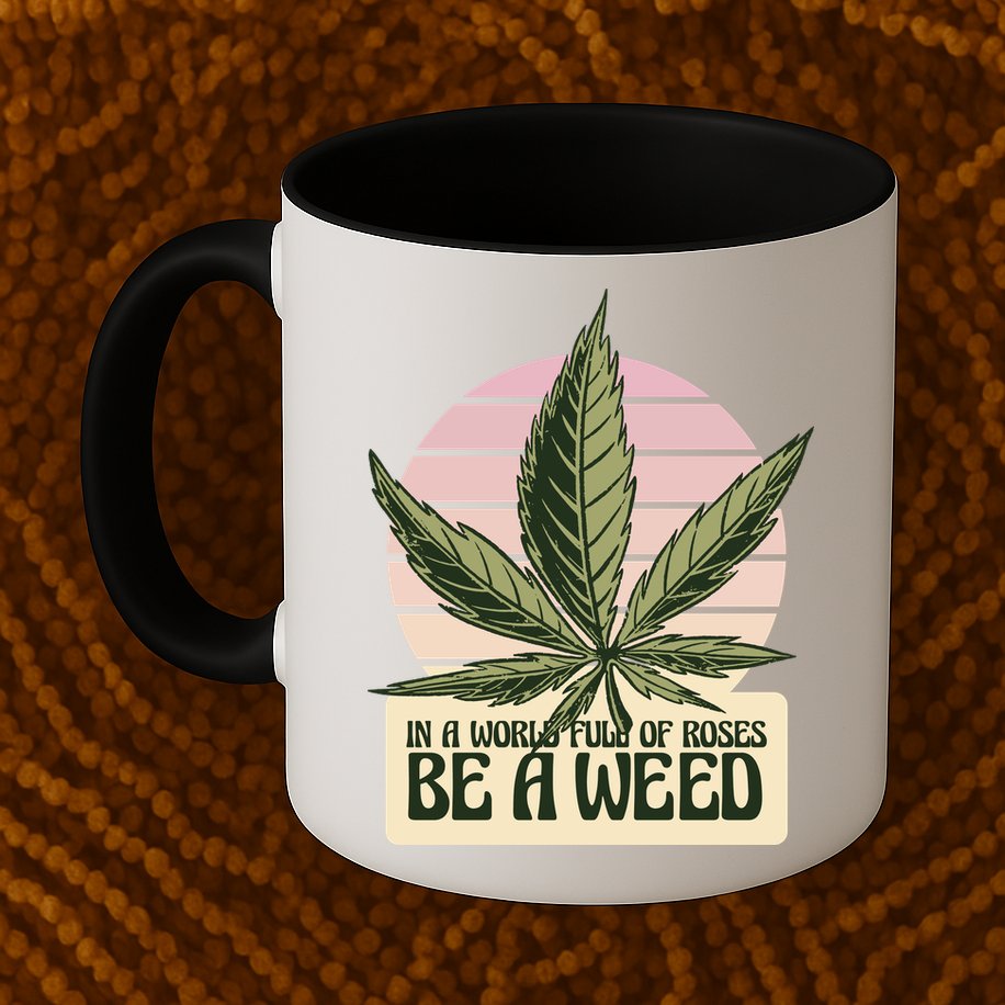 In A World Full Of Roses Be A Weed Funny Mug