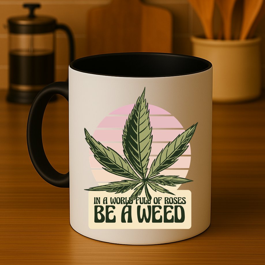 In A World Full Of Roses Be A Weed Funny Mug