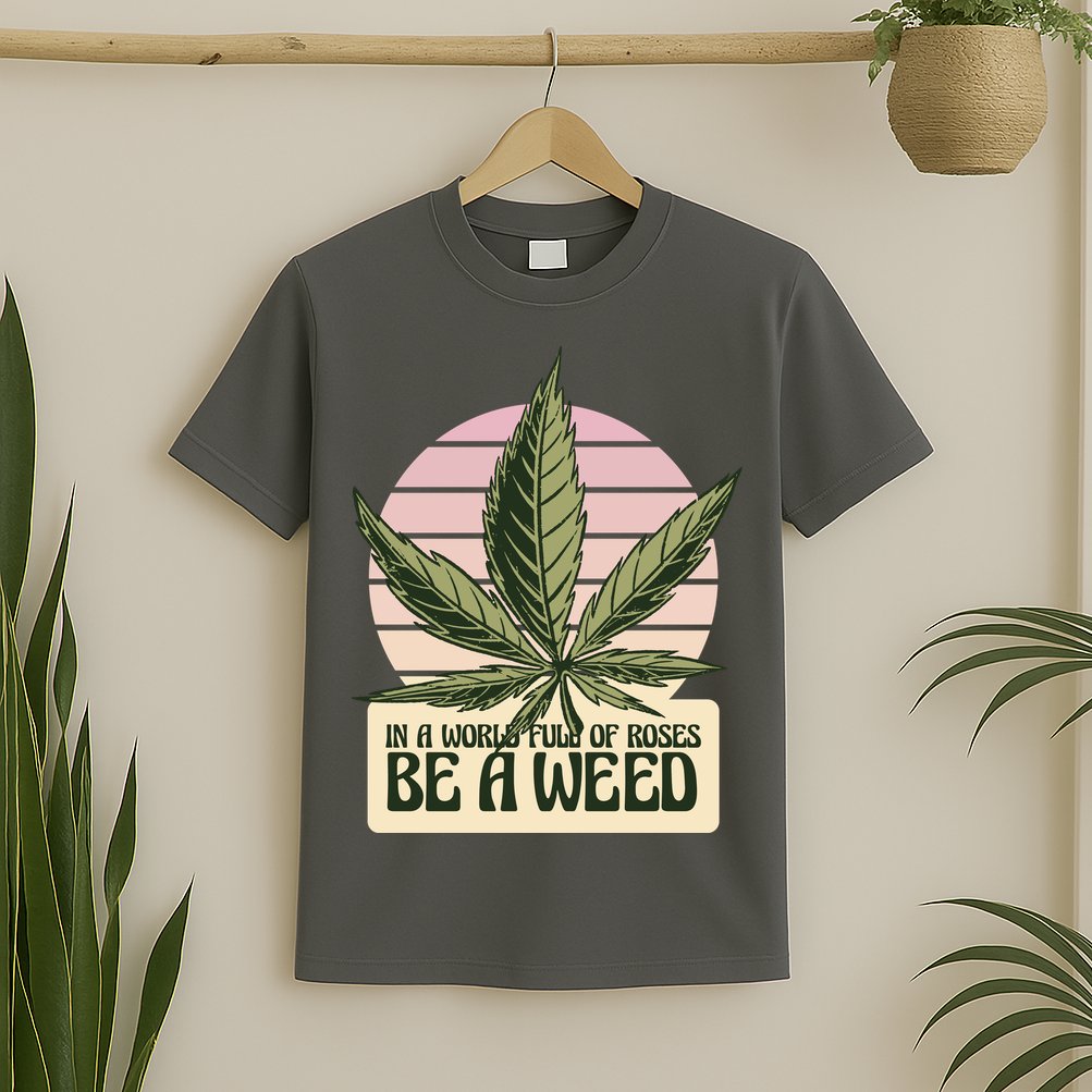 In A World Full Of Roses Be A Weed Funny T-Shirt