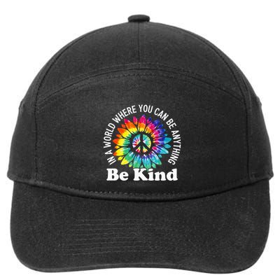 In A World Where You Can Be Anything Be Kind Sign Language 7-Panel Snapback Hat