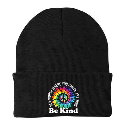 In A World Where You Can Be Anything Be Kind Sign Language Knit Cap Winter Beanie