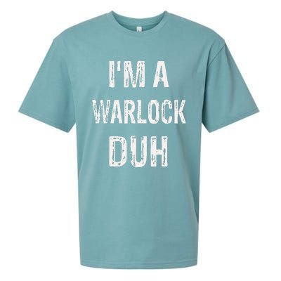 Im A Warlock Duh Halloween Costume Sueded Cloud Jersey T-Shirt