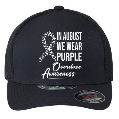 In August We Wear Purple Overdose Awareness Month Flexfit Unipanel Trucker Cap