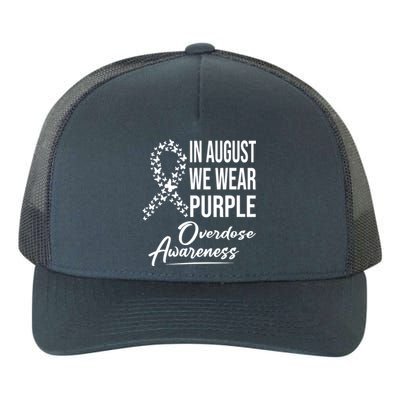 In August We Wear Purple Overdose Awareness Month Yupoong Adult 5-Panel Trucker Hat