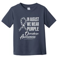 In August We Wear Purple Overdose Awareness Month Toddler T-Shirt