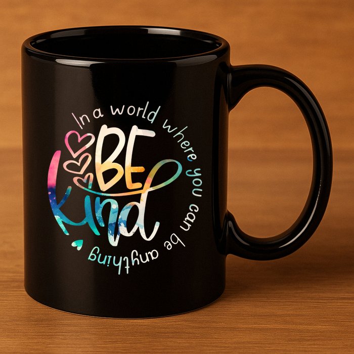 In A World Where You Can Be Anything Be Kind Kindness 11oz C Handle Ceramic Mug