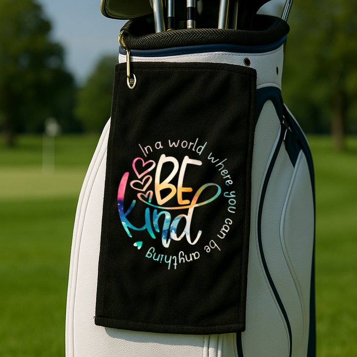 In A World Where You Can Be Anything Be Kind Kindness Golf Towel