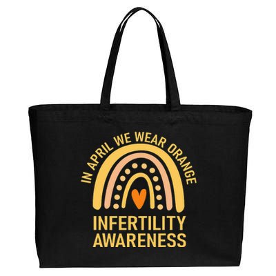 In April We Wear Orange Infertility Awareness Week Cotton Canvas Jumbo Tote