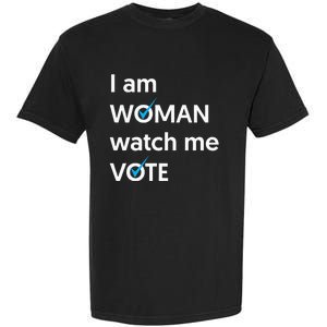 I Am Woman Watch Me Vote 2024 Blue Wave Vote Garment-Dyed Heavyweight T-Shirt