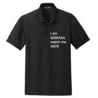 I Am Woman Watch Me Vote 2024 Blue Wave Vote Dry Zone Grid Polo