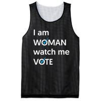 I Am Woman Watch Me Vote 2024 Blue Wave Vote Mesh Reversible Basketball Jersey Tank