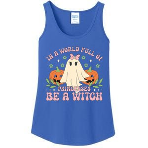 In A World Full Of Princesses Be A Witch Groovy Halloween Cute Gift Ladies Essential Tank