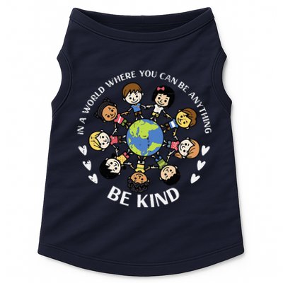 In A World Be Kind Earth Anti Bullying Unity Day Orange Doggie Tank