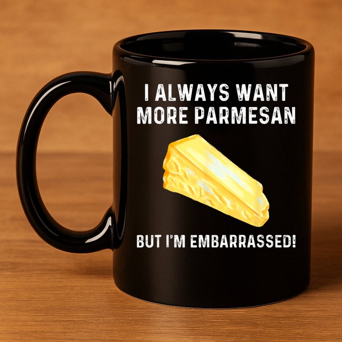 I Always Want More Parmesan But I'm Embarrassed 11oz C Handle Ceramic Mug