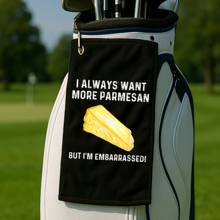I Always Want More Parmesan But I'm Embarrassed Golf Towel