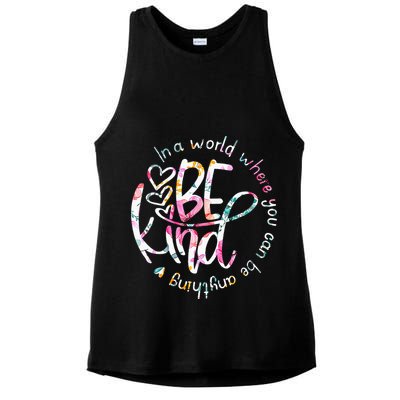 In A World Where You Can Be Anything Be Kind Kindness Ladies PosiCharge Tri-Blend Wicking Tank