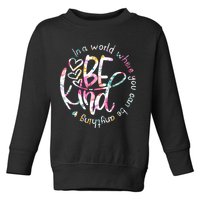 In A World Where You Can Be Anything Be Kind Kindness Toddler Sweatshirt