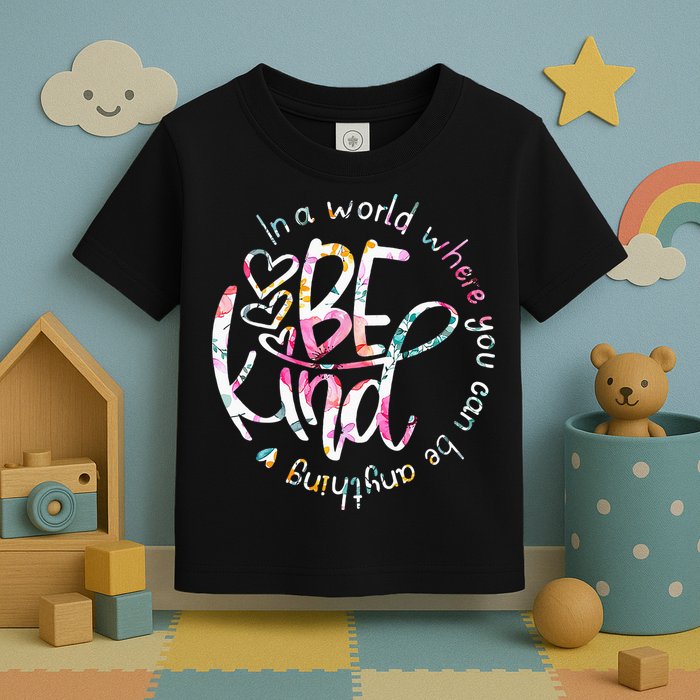 In A World Where You Can Be Anything Be Kind Kindness Toddler T-Shirt