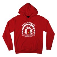 In April We Wear Red Autism Awareness Acceptance Red Instead Hoodie