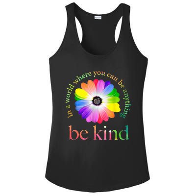 In A World Where You Can Be Anything Be Kind Gift Ladies PosiCharge Competitor Racerback Tank