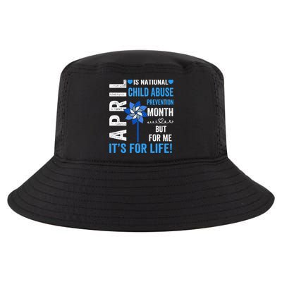 In April We Wear Blue Child Abuse Prevention Awareness Cool Comfort Performance Bucket Hat
