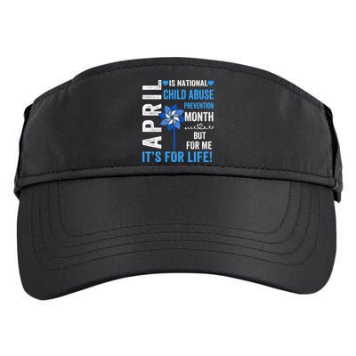 In April We Wear Blue Child Abuse Prevention Awareness Adult Drive Performance Visor