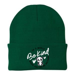 In A World Be Kind Panda Anti Bullying Unity Day Orange Knit Cap Winter Beanie