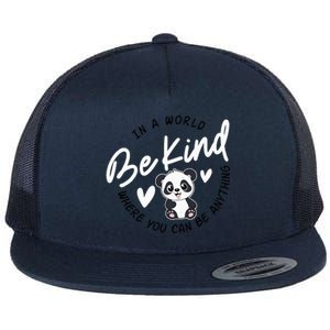 In A World Be Kind Panda Anti Bullying Unity Day Orange Flat Bill Trucker Hat