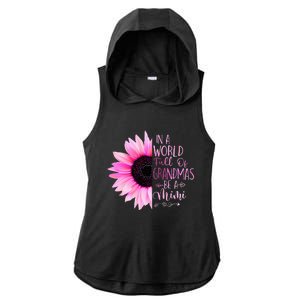 In A World Full Of Grandmas Be A Mimi Sunflower Ladies PosiCharge Tri-Blend Wicking Draft Hoodie Tank