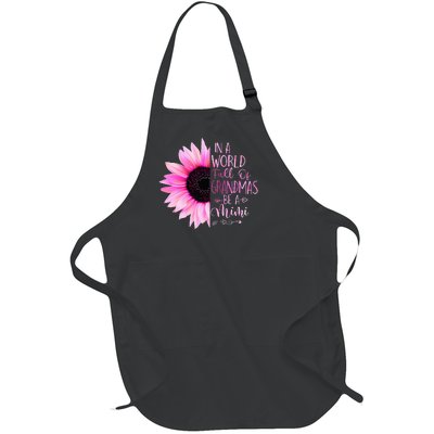 In A World Full Of Grandmas Be A Mimi Sunflower Full-Length Apron With Pockets