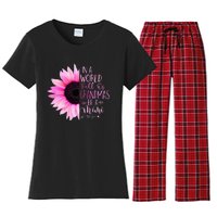 In A World Full Of Grandmas Be A Mimi Sunflower Women's Flannel Pajama Set